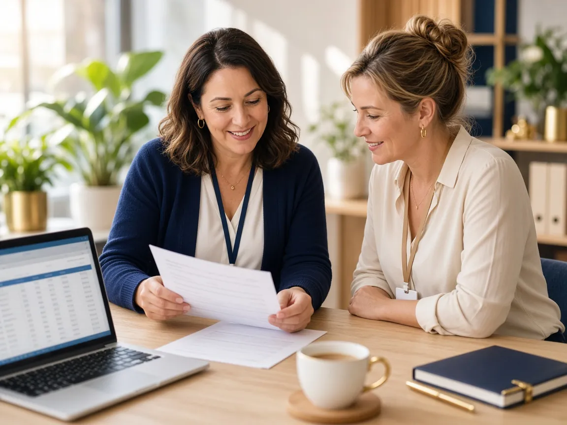 Specialist preparing payroll and social security filings