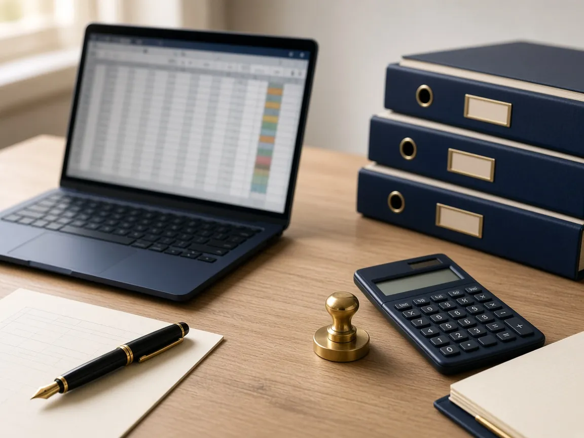 Well-kept ledgers and documents, bookkeeping service